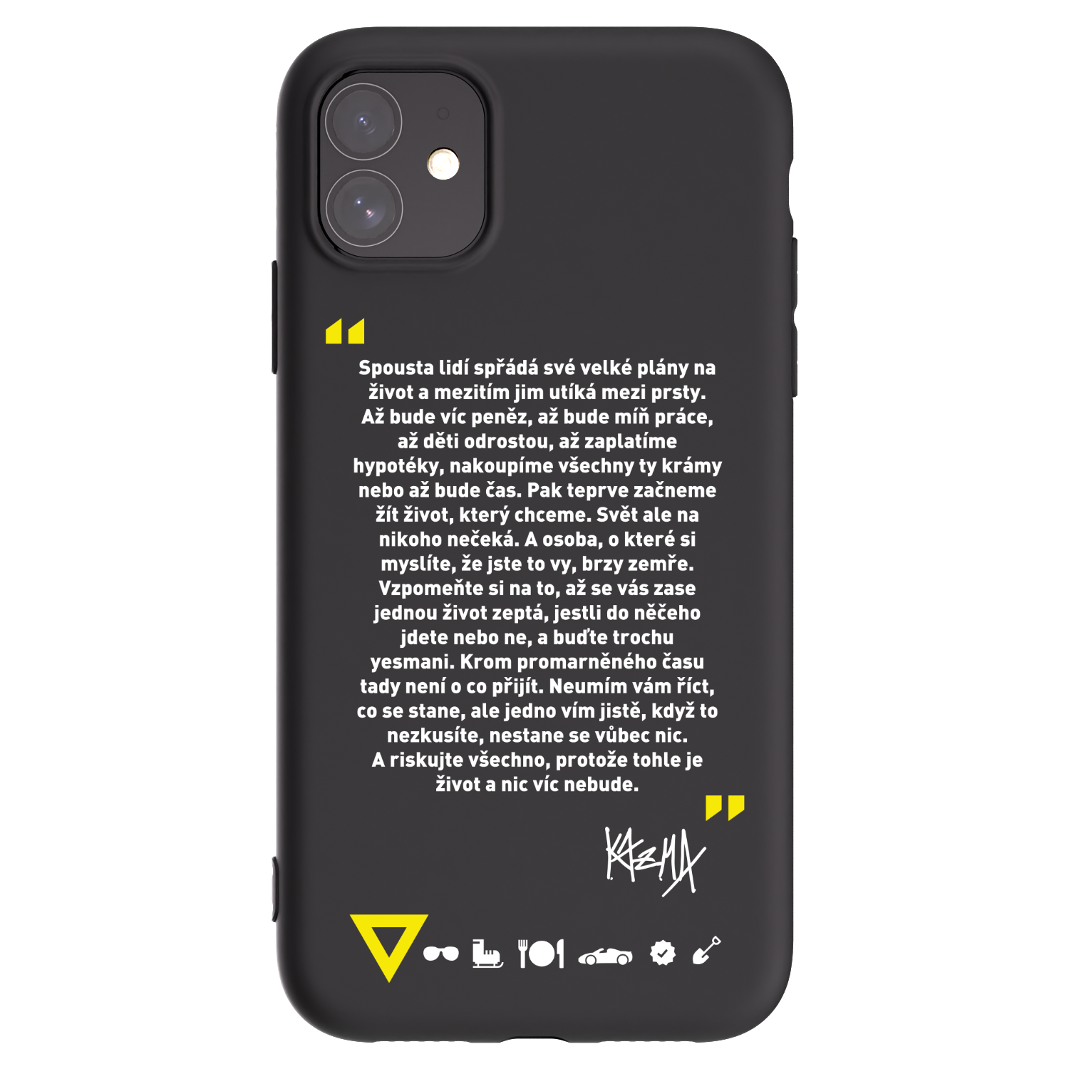 Picasee silikónový čierny obal pre Apple iPhone 11 - Kazma - BUĎTE TROCHU YESMANI