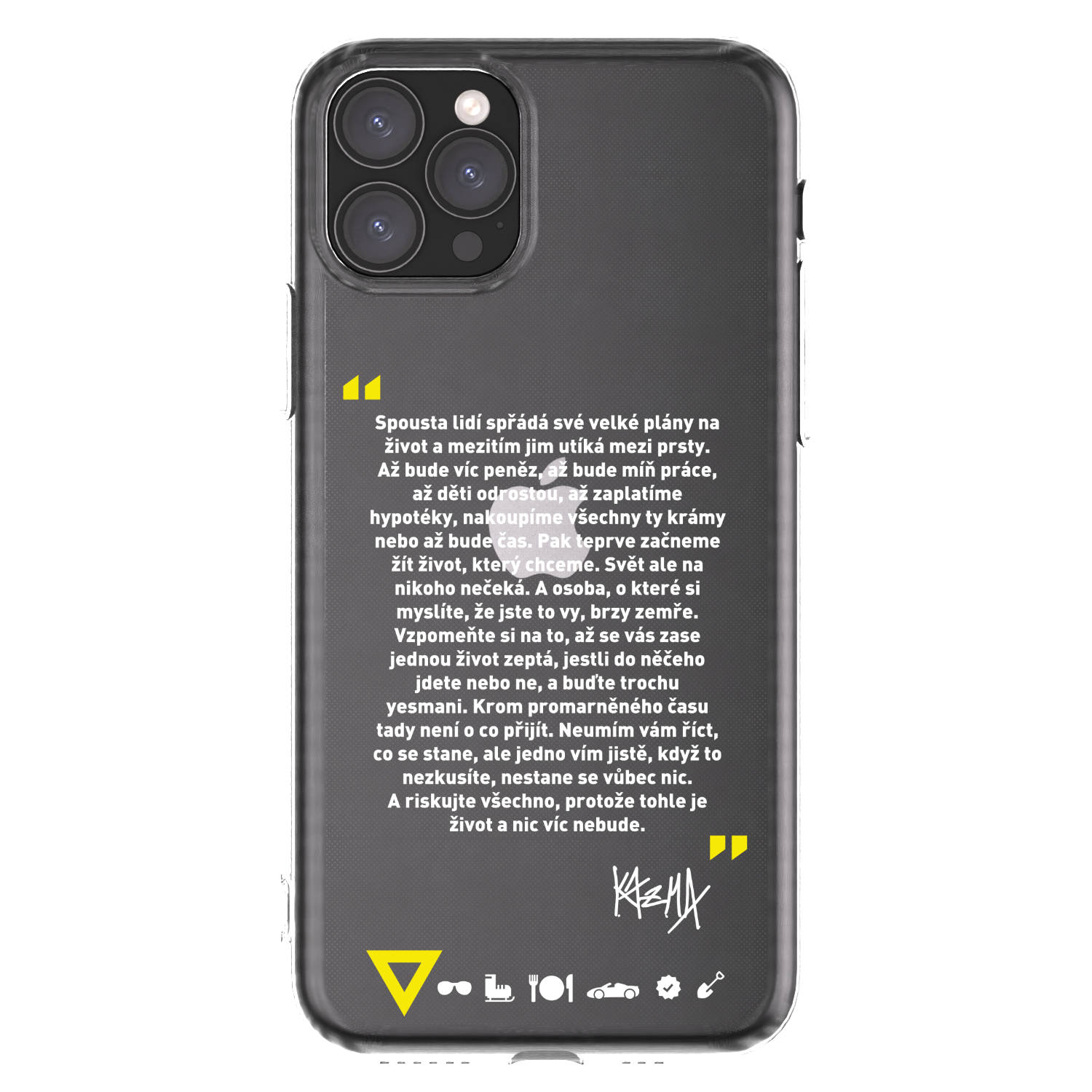 Picasee silikónový prehľadný obal pre Apple iPhone 11 Pro - Kazma - BUĎTE TROCHU YESMANI