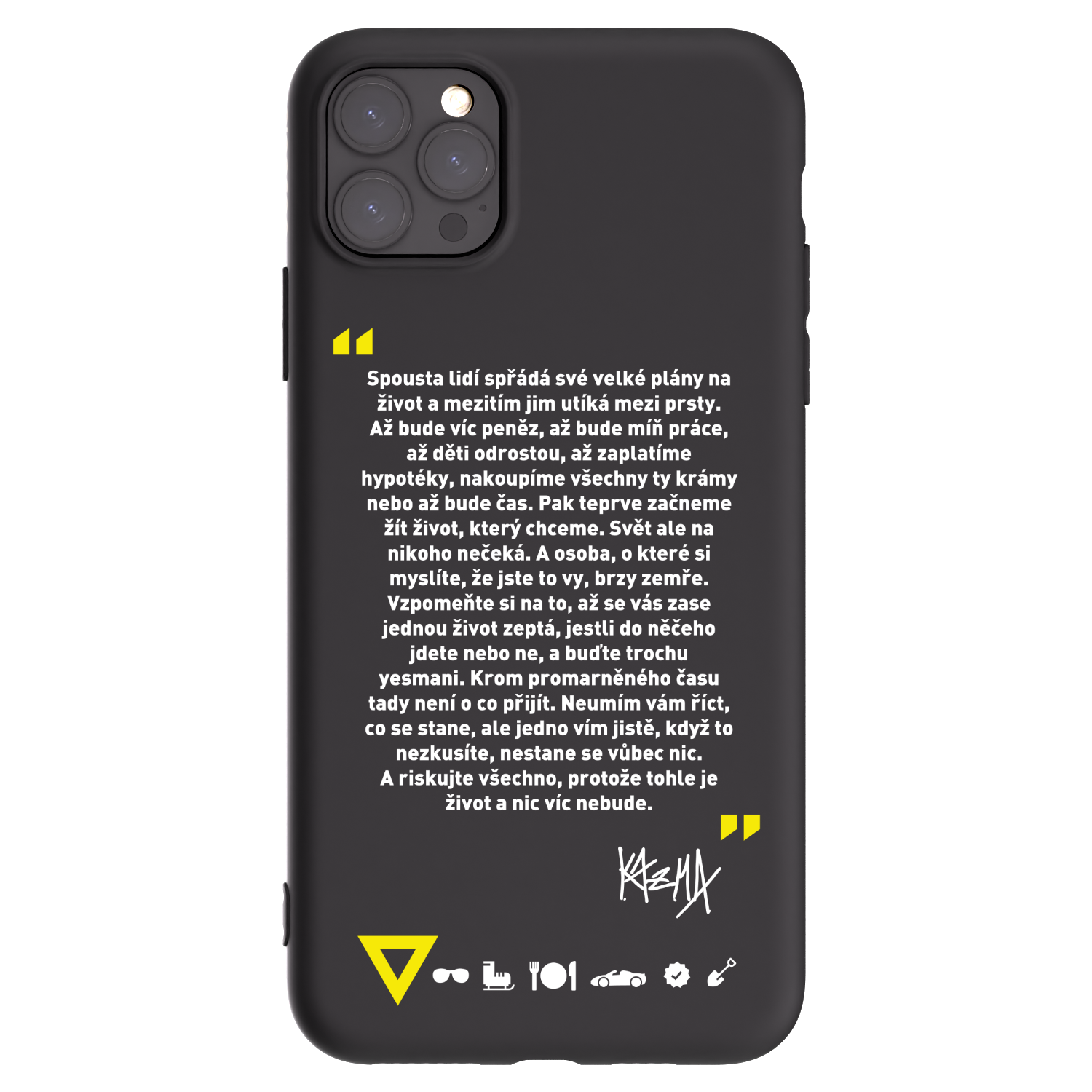 Silikónový čierny obal pre Apple iPhone 11 Pro Max - Kazma - BUĎTE TROCHU YESMANI