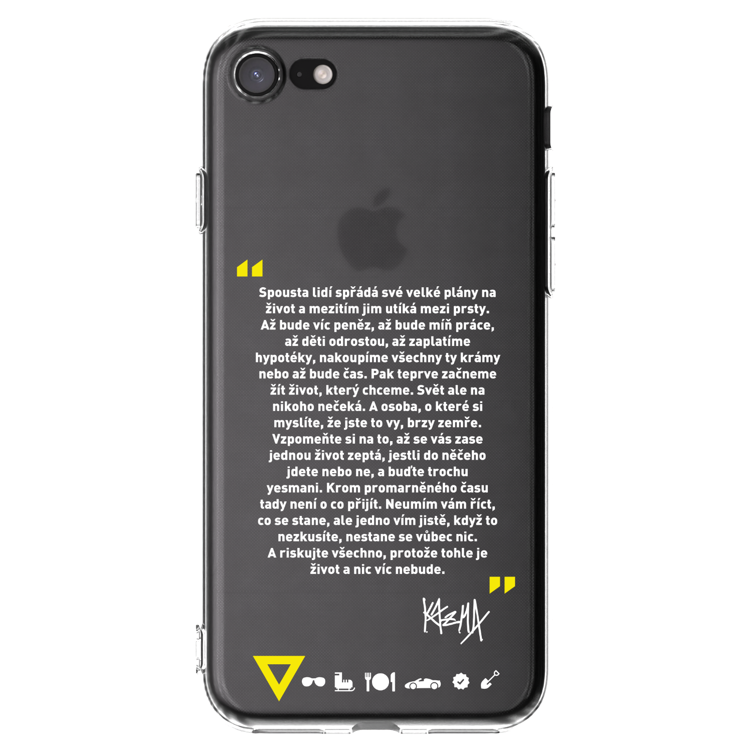 Picasee silikónový prehľadný obal pre Apple iPhone 8 - Kazma - BUĎTE TROCHU YESMANI