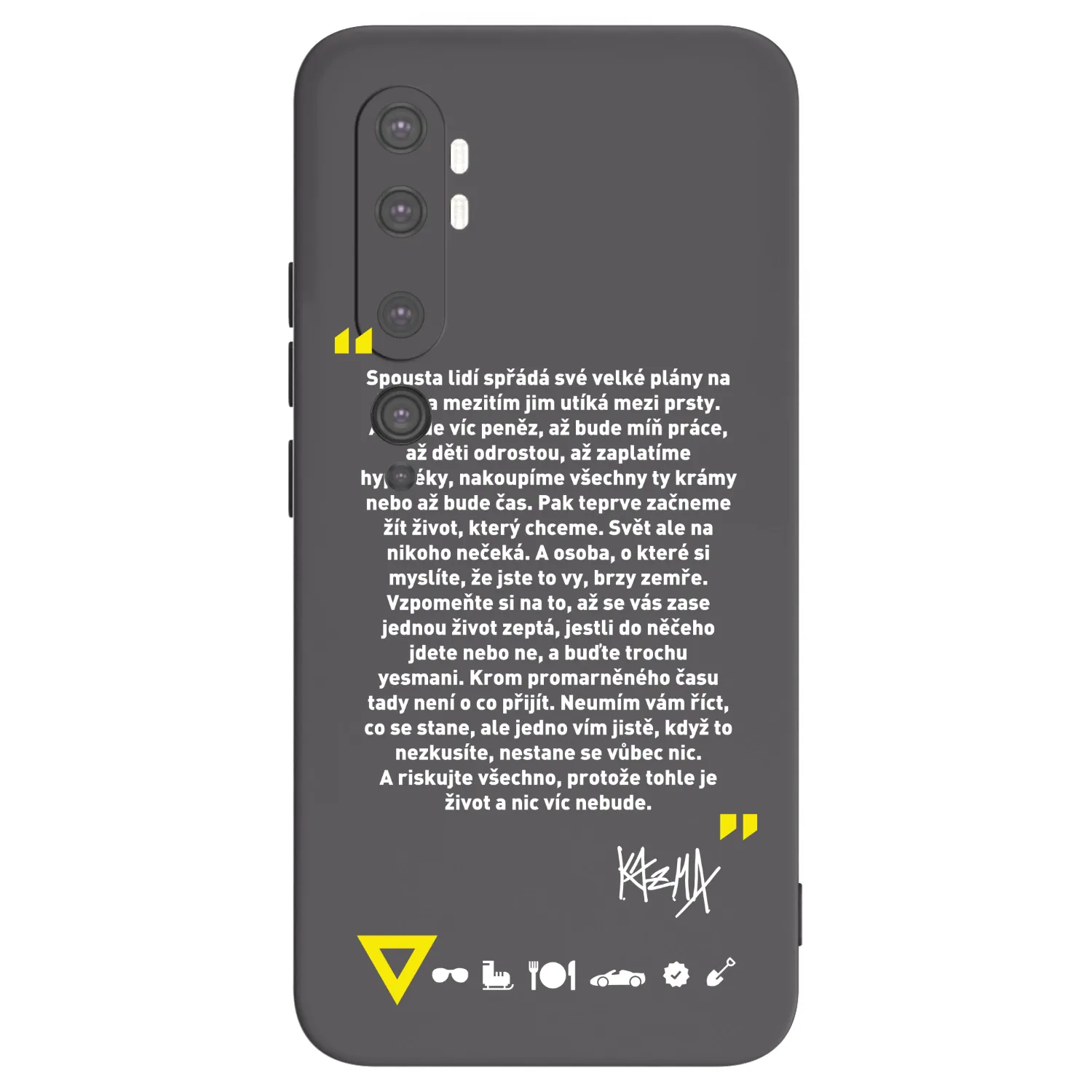 Picasee silikónový čierny obal pre Xiaomi Mi Note 10 (Pro) - Kazma - BUĎTE TROCHU YESMANI