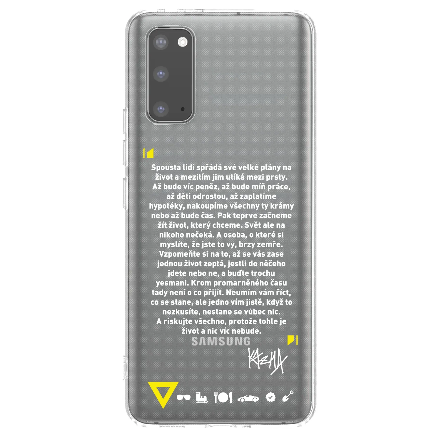 Picasee silikónový prehľadný obal pre Samsung Galaxy S20 G980F - Kazma - BUĎTE TROCHU YESMANI