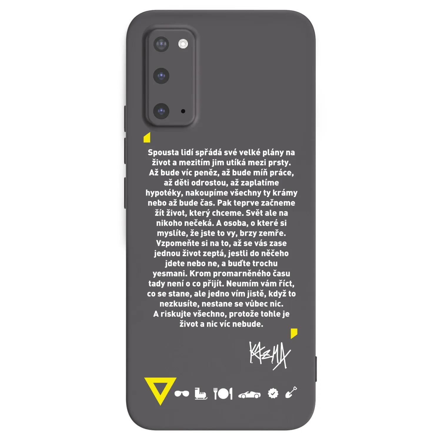 Picasee silikónový čierny obal pre Samsung Galaxy S20 G980F - Kazma - BUĎTE TROCHU YESMANI