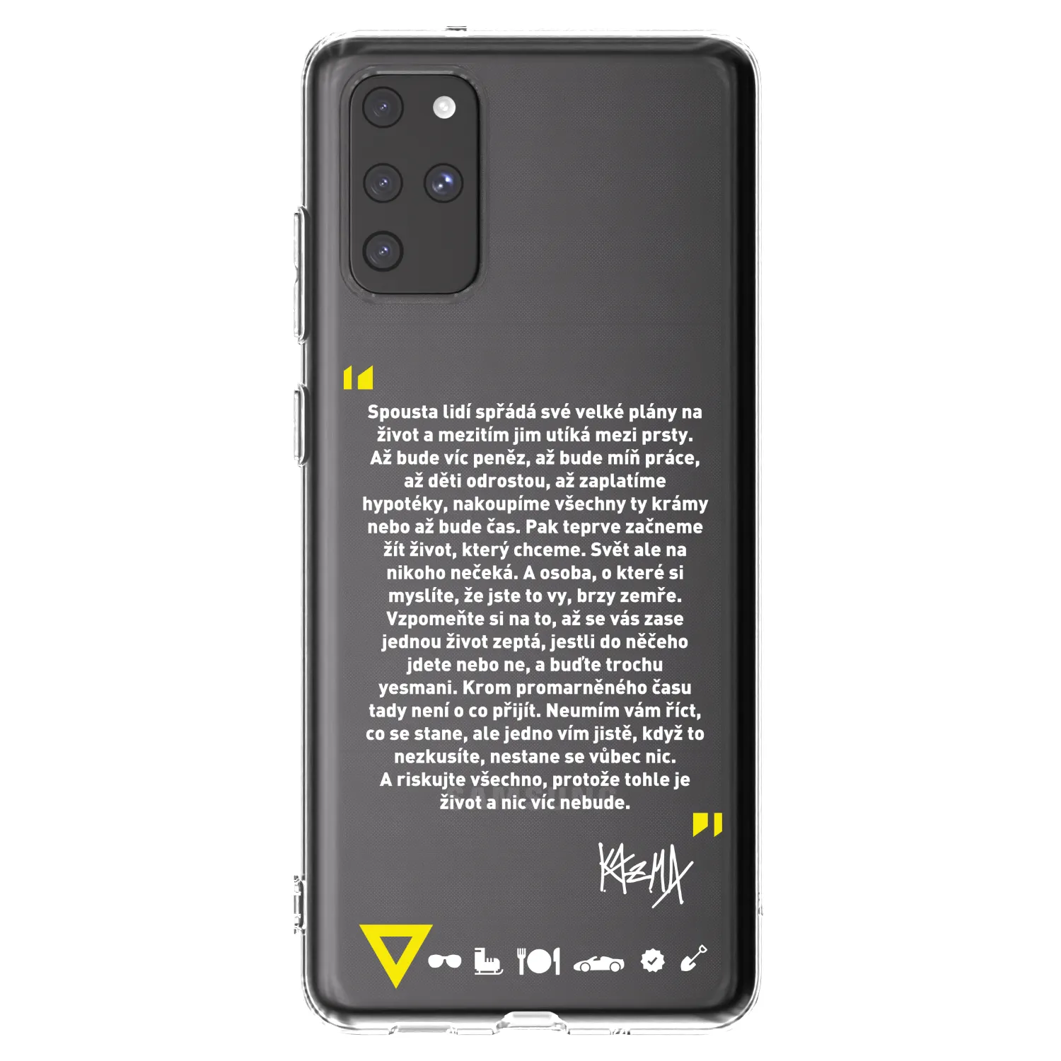 Picasee silikónový prehľadný obal pre Samsung Galaxy S20+ G985F - Kazma - BUĎTE TROCHU YESMANI