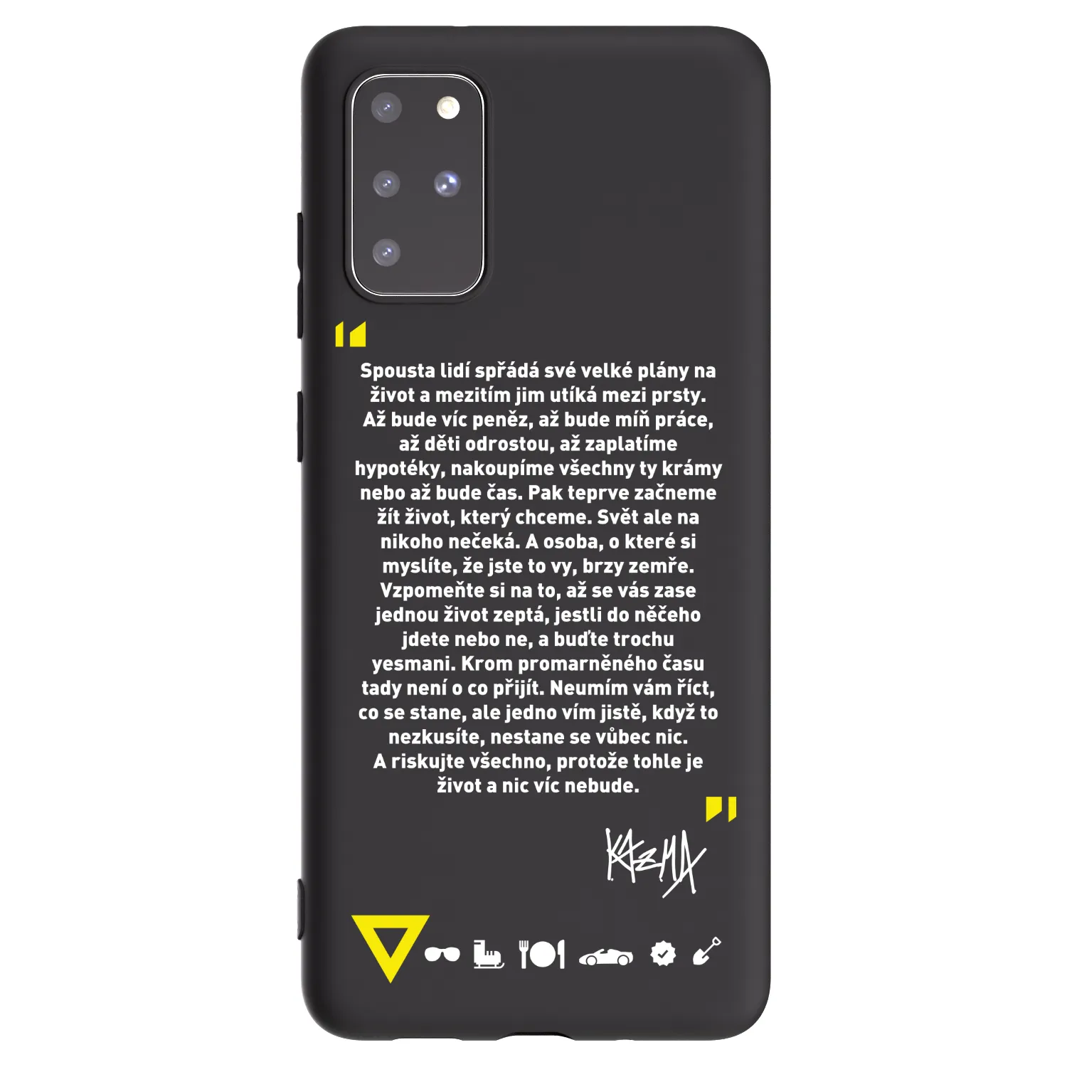 Picasee silikónový čierny obal pre Samsung Galaxy S20+ G985F - Kazma - BUĎTE TROCHU YESMANI