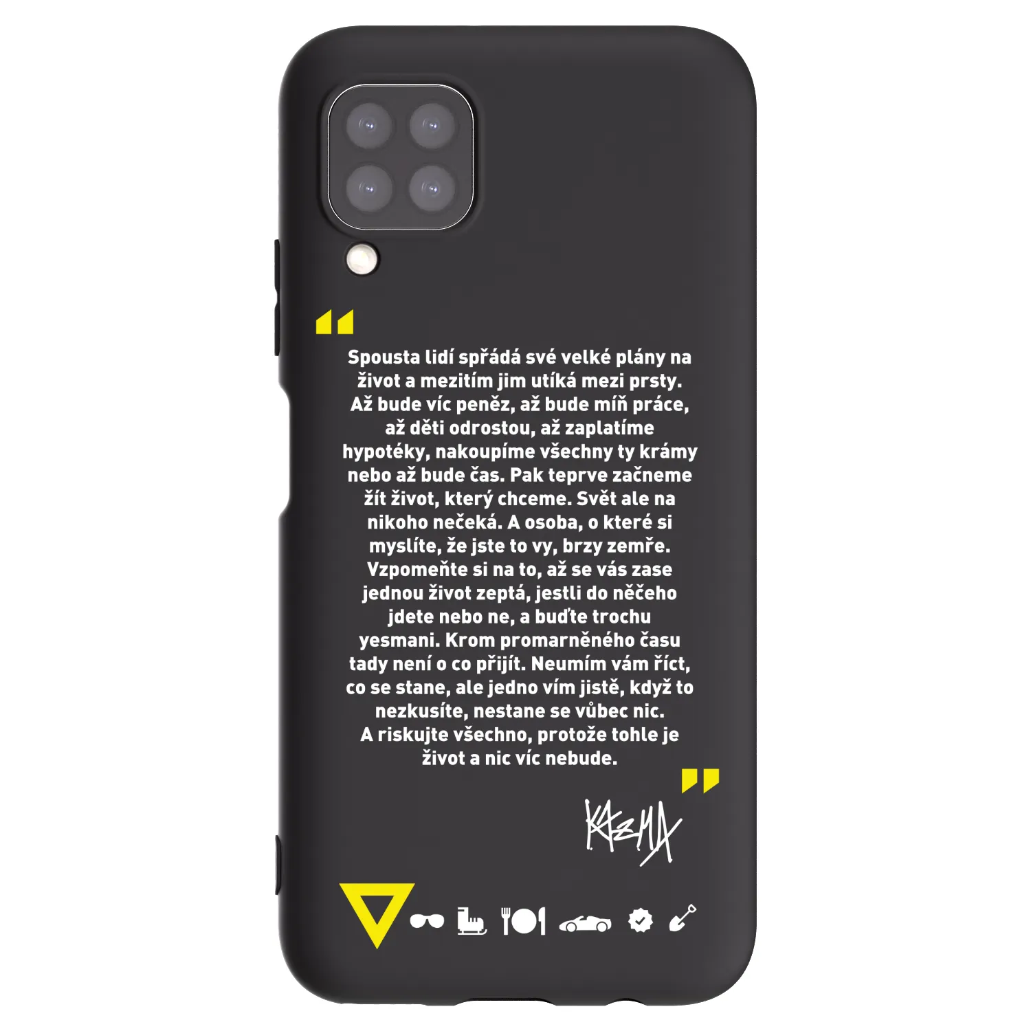 Picasee silikónový čierny obal pre Huawei P40 Lite - Kazma - BUĎTE TROCHU YESMANI