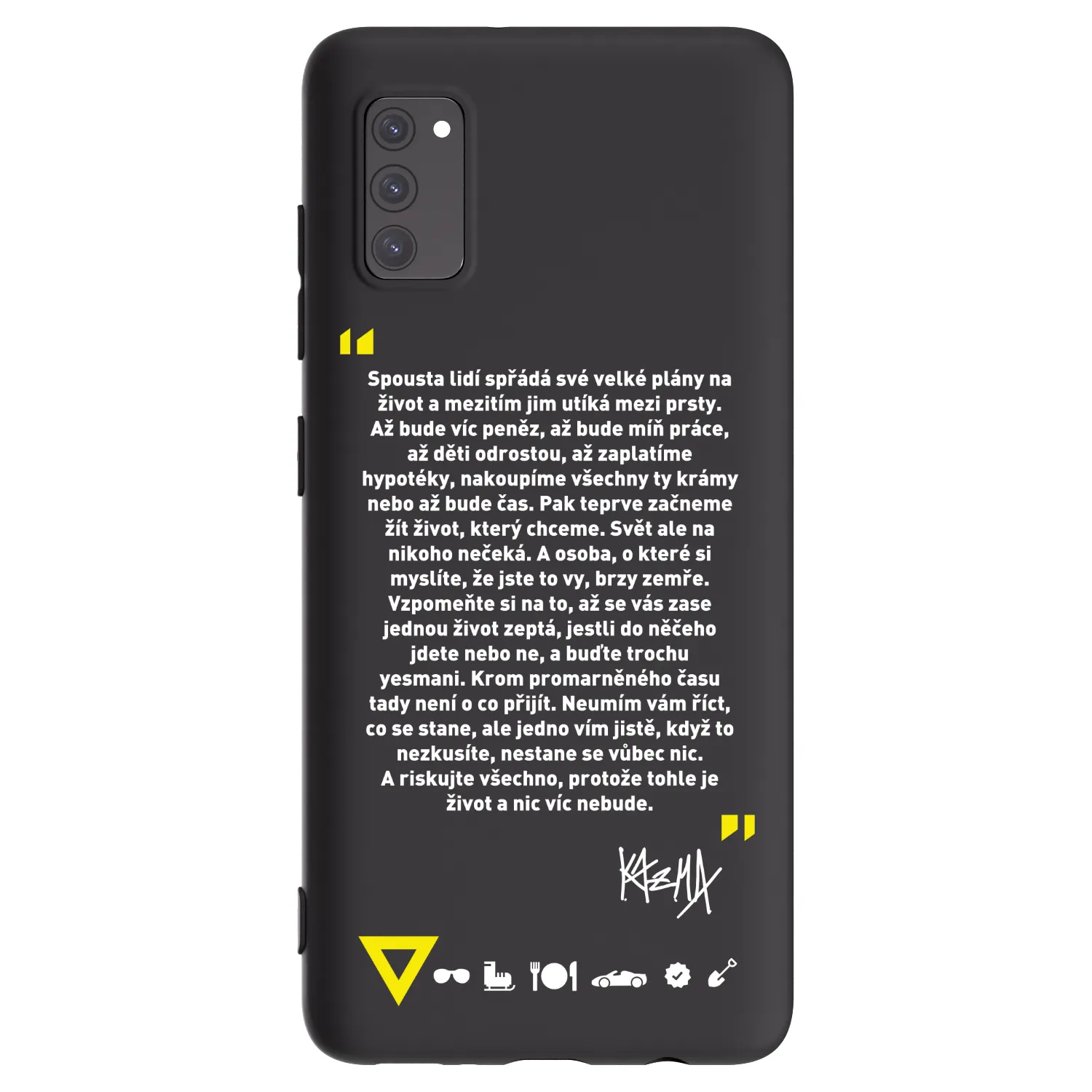 Picasee silikónový čierny obal pre Samsung Galaxy A41 A415F - Kazma - BUĎTE TROCHU YESMANI