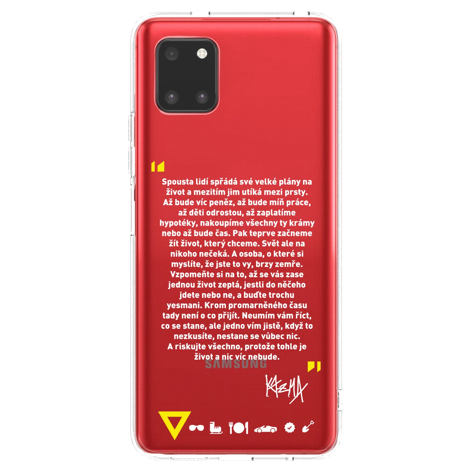 Picasee silikónový prehľadný obal pre Samsung Galaxy Note 10 Lite N770F - Kazma - BUĎTE TROCHU YESMANI
