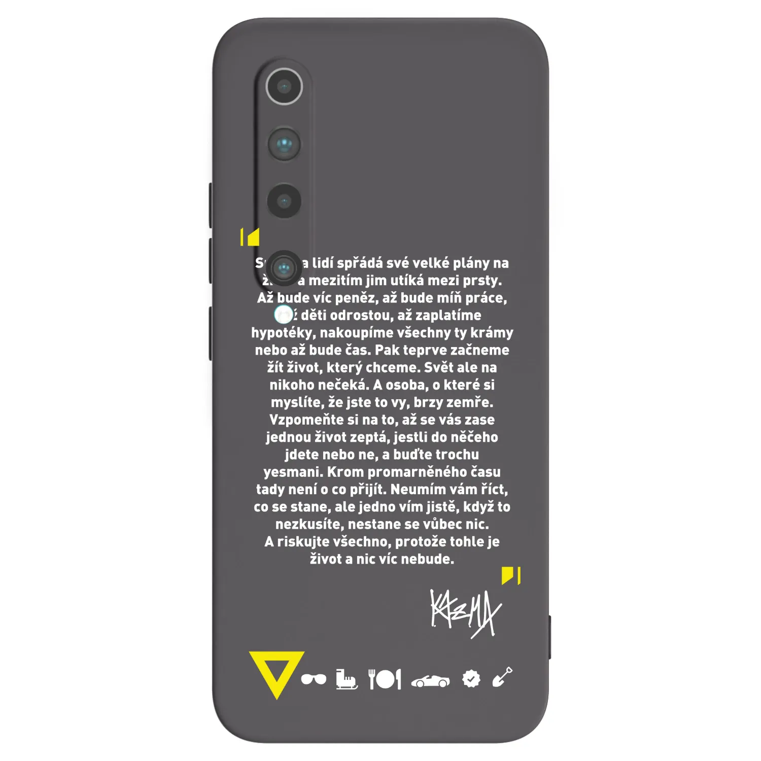 Picasee silikónový čierny obal pre Xiaomi Mi 10 - Kazma - BUĎTE TROCHU YESMANI