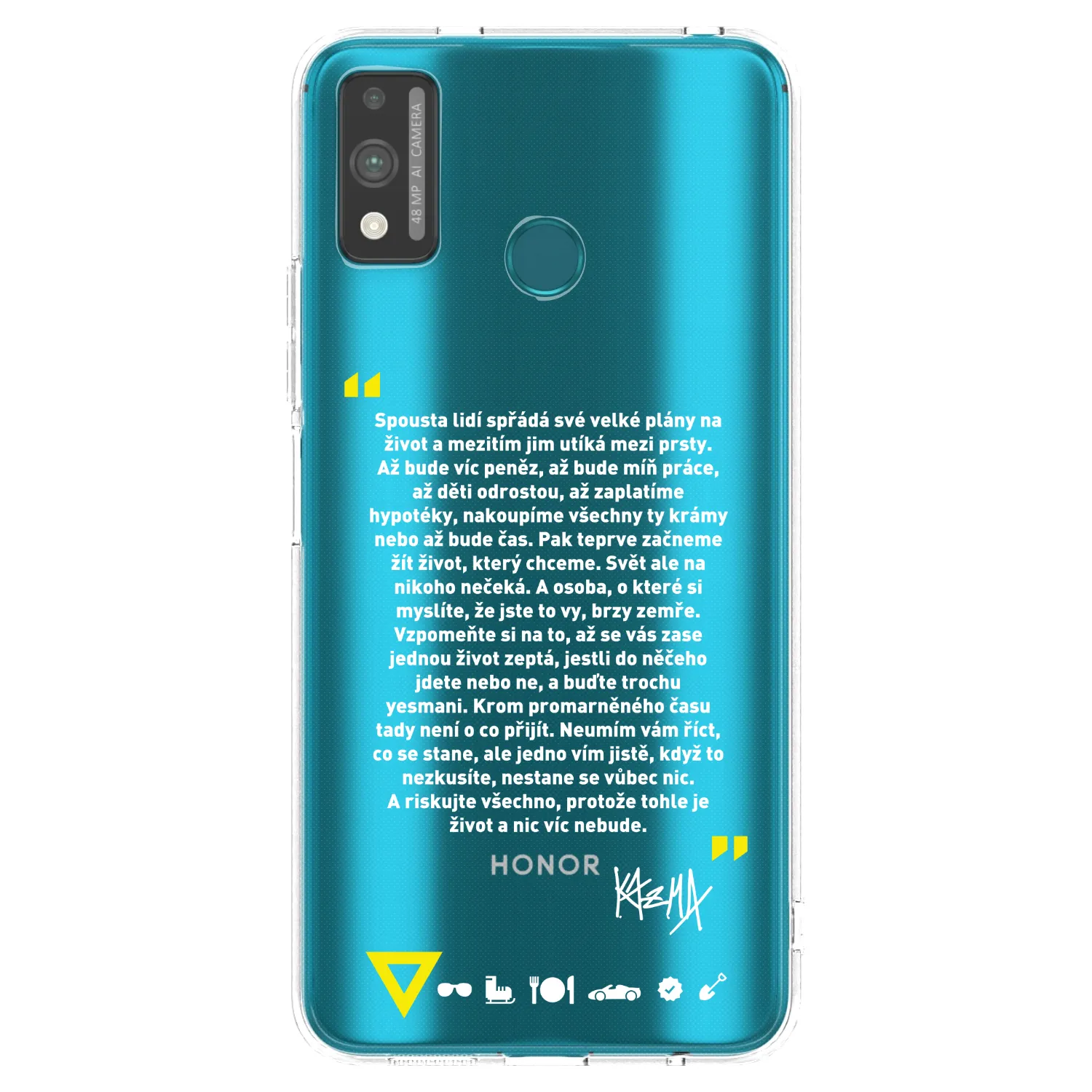 Picasee silikónový prehľadný obal pre Honor 9X Lite - Kazma - BUĎTE TROCHU YESMANI