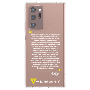 Picasee silikónový prehľadný obal pre Samsung Galaxy Note 20 Ultra - Kazma - BUĎTE TROCHU YESMANI