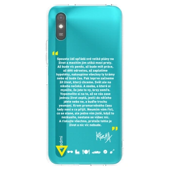 Picasee silikónový čierny obal pre Xiaomi Redmi 9A - Kazma - BUĎTE TROCHU YESMANI