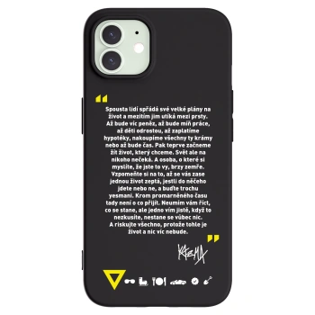 Picasee silikónový čierny obal pre Apple iPhone 12 - Kazma - BUĎTE TROCHU YESMANI