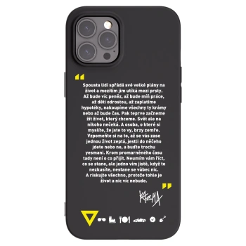 Picasee silikónový čierny obal pre Apple iPhone 12 Pro Max - Kazma - BUĎTE TROCHU YESMANI