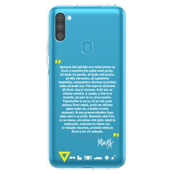 Picasee silikónový prehľadný obal pre Samsung Galaxy M11 - Kazma - BUĎTE TROCHU YESMANI