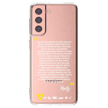 Picasee silikónový prehľadný obal pre Samsung Galaxy S21 5G G991B - Kazma - BUĎTE TROCHU YESMANI