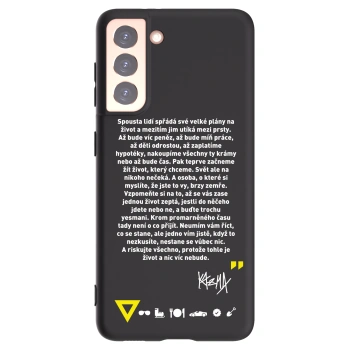 Picasee silikónový čierny obal pre Samsung Galaxy S21 5G G991B - Kazma - BUĎTE TROCHU YESMANI