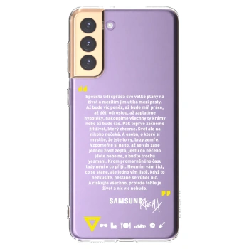 Picasee silikónový prehľadný obal pre Samsung Galaxy S21+ 5G G996F - Kazma - BUĎTE TROCHU YESMANI