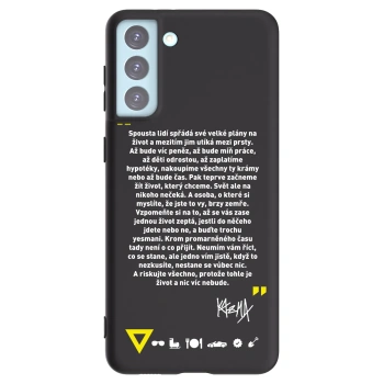 Picasee silikónový čierny obal pre Samsung Galaxy S21+ 5G G996F - Kazma - BUĎTE TROCHU YESMANI
