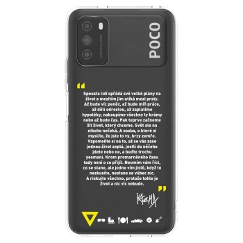 Picasee silikónový prehľadný obal pre Xiaomi Poco M3 - Kazma - BUĎTE TROCHU YESMANI