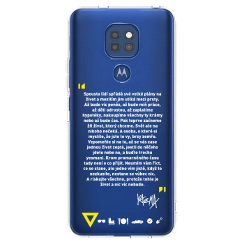 Picasee silikónový prehľadný obal pre Motorola Moto G9 Play - Kazma - BUĎTE TROCHU YESMANI