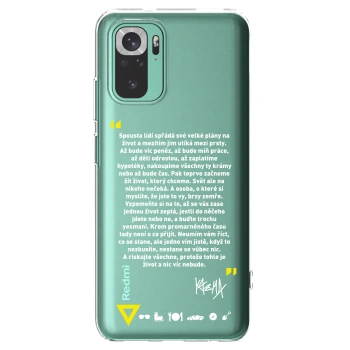 Picasee silikónový prehľadný obal pre Xiaomi Redmi Note 10 Pro - Kazma - BUĎTE TROCHU YESMANI