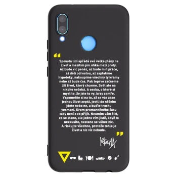 Picasee silikónový čierny obal pre Huawei P20 Lite - Kazma - BUĎTE TROCHU YESMANI