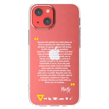 Picasee silikónový prehľadný obal pre Apple iPhone 13 mini - Kazma - BUĎTE TROCHU YESMANI