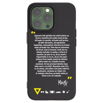 Picasee silikónový čierny obal pre Apple iPhone 13 Pro - Kazma - BUĎTE TROCHU YESMANI