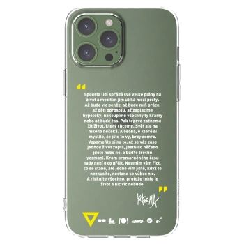 Picasee silikónový prehľadný obal pre Apple iPhone 13 Pro Max - Kazma - BUĎTE TROCHU YESMANI