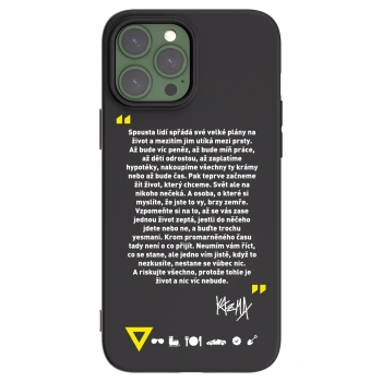 Picasee silikónový čierny obal pre Apple iPhone 13 Pro Max - Kazma - BUĎTE TROCHU YESMANI