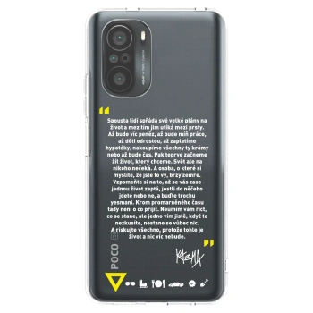 Picasee silikónový prehľadný obal pre Xiaomi Poco F3 - Kazma - BUĎTE TROCHU YESMANI