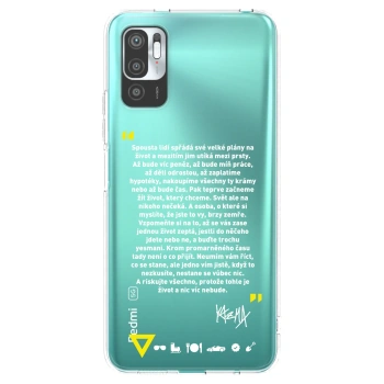 Picasee silikónový prehľadný obal pre Xiaomi Redmi Note 10 5G - Kazma - BUĎTE TROCHU YESMANI