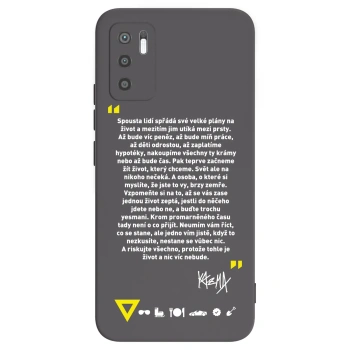 Picasee silikónový čierny obal pre Xiaomi Redmi Note 10 5G - Kazma - BUĎTE TROCHU YESMANI