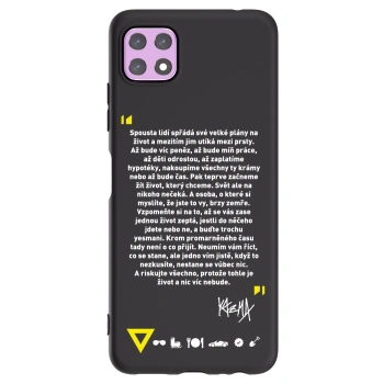 Picasee silikónový čierny obal pre Samsung Galaxy A22 A226B 5G - Kazma - BUĎTE TROCHU YESMANI