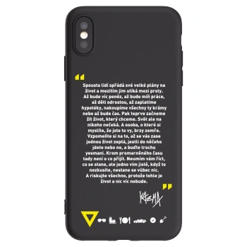 Picasee silikónový čierny obal pre Apple iPhone XS Max - Kazma - BUĎTE TROCHU YESMANI