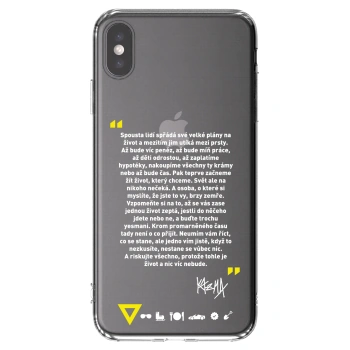 Picasee silikónový prehľadný obal pre Apple iPhone XS Max - Kazma - BUĎTE TROCHU YESMANI