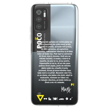 Picasee silikónový prehľadný obal pre Xiaomi Poco M3 Pro 5G - Kazma - BUĎTE TROCHU YESMANI