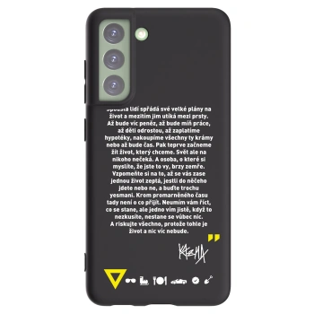 Picasee silikónový čierny obal pre Samsung Galaxy S21 FE 5G - Kazma - BUĎTE TROCHU YESMANI