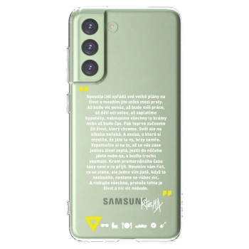 Picasee silikónový prehľadný obal pre Samsung Galaxy S21 FE 5G - Kazma - BUĎTE TROCHU YESMANI