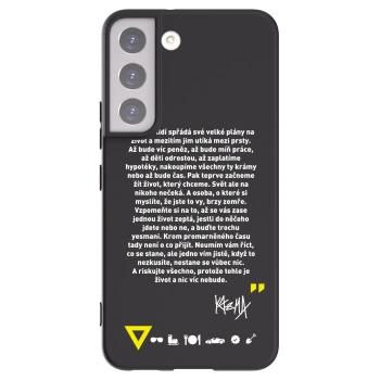 Picasee silikónový čierny obal pre Samsung Galaxy S22 5G - Kazma - BUĎTE TROCHU YESMANI