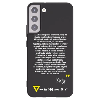 Picasee silikónový čierny obal pre Samsung Galaxy S22+ 5G - Kazma - BUĎTE TROCHU YESMANI