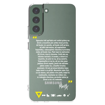 Picasee silikónový prehľadný obal pre Samsung Galaxy S22+ 5G - Kazma - BUĎTE TROCHU YESMANI