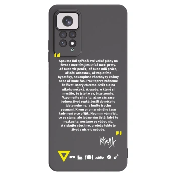Picasee silikónový čierny obal pre Xiaomi Redmi Note 11 - Kazma - BUĎTE TROCHU YESMANI