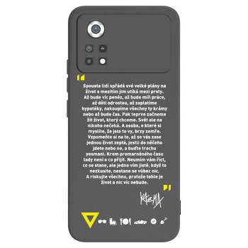 Picasee silikónový čierny obal pre Xiaomi Poco X4 Pro 5G - Kazma - BUĎTE TROCHU YESMANI