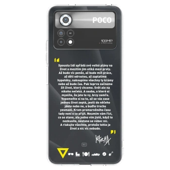 Picasee silikónový prehľadný obal pre Xiaomi Poco X4 Pro 5G - Kazma - BUĎTE TROCHU YESMANI