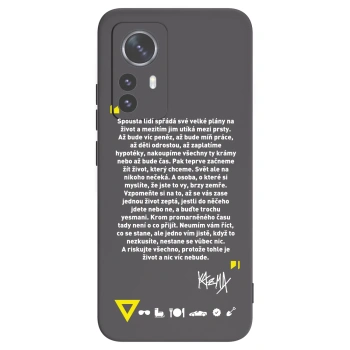 Picasee silikónový čierny obal pre Xiaomi 12 Pro - Kazma - BUĎTE TROCHU YESMANI