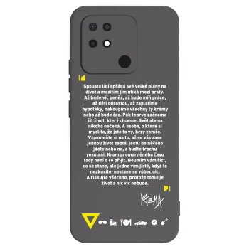 Picasee silikónový čierny obal pre Xiaomi Redmi 10C - Kazma - BUĎTE TROCHU YESMANI