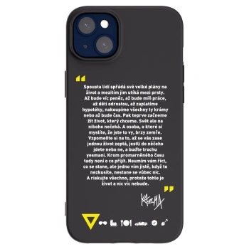 Picasee silikónový čierny obal pre Apple iPhone 14 Plus - Kazma - BUĎTE TROCHU YESMANI