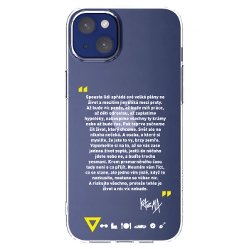 Picasee silikónový prehľadný obal pre Apple iPhone 14 Plus - Kazma - BUĎTE TROCHU YESMANI
